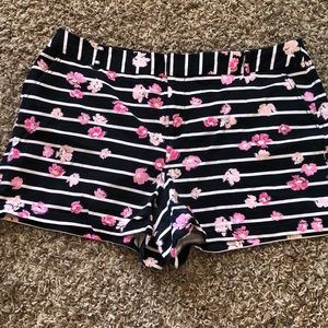 Striped Flower Shorts